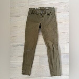 Vintage Madewell Skinny Jeans in Olive